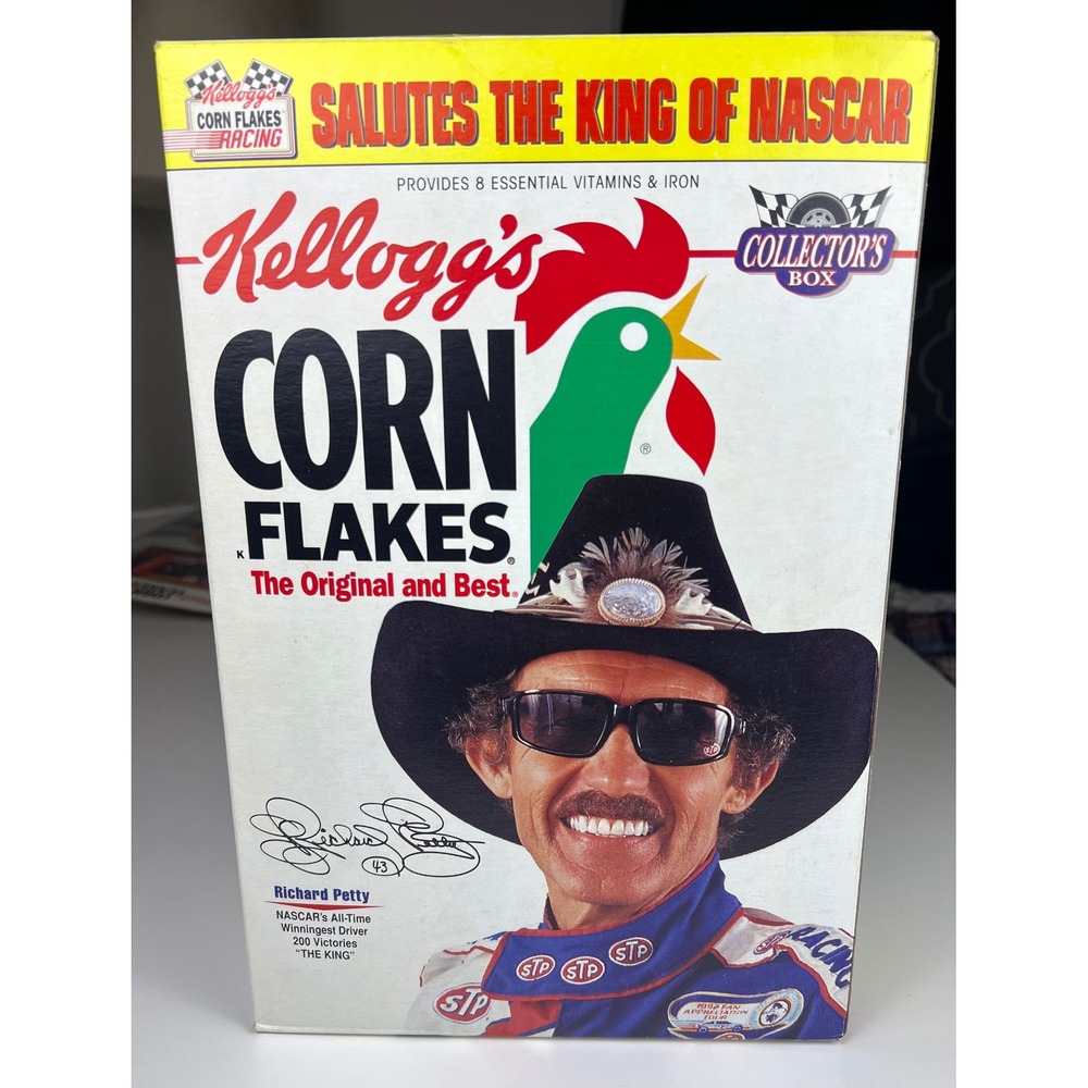Kelloggs Corn‎ Flakes Collector Box Richard Petty NASCAR King of NASCAR 1993